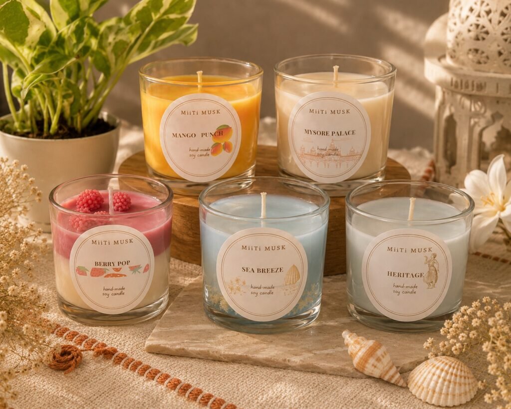 Shop scented candles and diffusers online at MittiMusk. Discover beautiful fragrances to make your home feel warm and inviting.